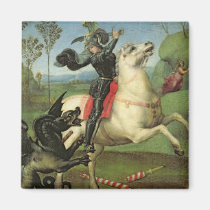 Aimant St George luttant avec le dragon