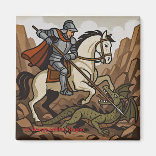 Aimant St.George tue le Dragon - Doudou, Mons