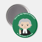Aimant St. John Baptist de La Salle (Recto/Verso)