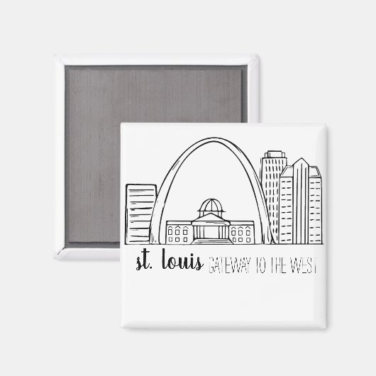 Aimant St. Louis Skyline (Recto/Verso)