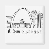 Aimant St. Louis Skyline (Devant)