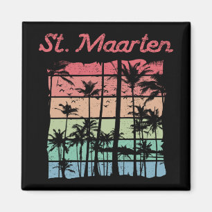 Aimant St Maarten Arc-en-ciel Couleurs Saint Martin
