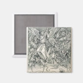 Aimant St. Michael Battling avec le Dragon (Recto/Verso)
