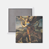 Aimant St. Michael écrasant le démon, 1518 (Recto/Verso)
