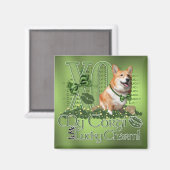 Aimant St patrick - Me Lucky Charm - Corgi - Owen (Recto/Verso)