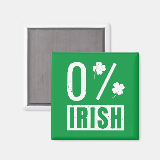 Aimant St Patrick's Day 0% Irish Four Leaf Clover (Recto/Verso)