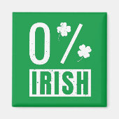Aimant St Patrick's Day 0% Irish Four Leaf Clover (Devant)