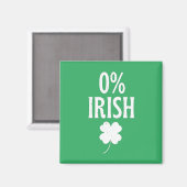 Aimant St Patrick's Day 0% irlandais (Recto/Verso)