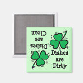 Aimant St. Patrick's Day Clover Nettoyer Lave-vaisselle s (Recto/Verso)
