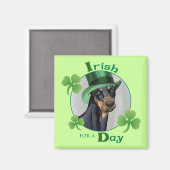 Aimant St. Patrick's Day Doberman Pinscher (Recto/Verso)