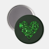 Aimant St. Patrick's Day Emerald Heart (Recto/Verso)
