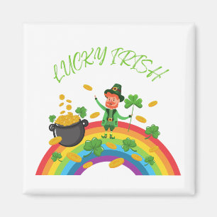 Aimant St. Patricks Day -Funny Lucky Irish Leprechaun