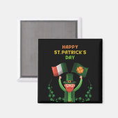 Aimant St. Patricks Day Irlandais - Lucky Irish Shamrock (Recto/Verso)