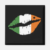 Aimant St Patrick's Day Lucky Shamrock Lips irlandais (Devant)