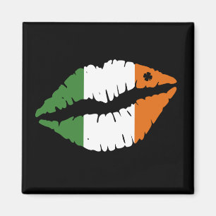 Aimant St Patrick's Day Lucky Shamrock Lips irlandais