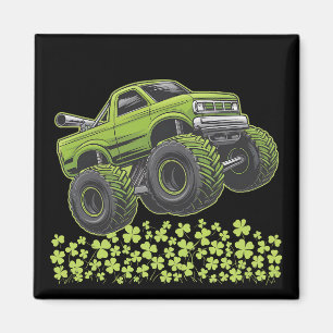 Aimant St Patrick's Day Monster Truck Lucky Shamrock