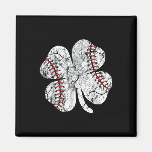 Aimant St. Patricks Day Shamrock Baseball Saint Paddys Ki (Devant)