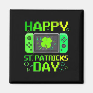 Aimant St Patrick's Day Vidéo Jeu Gamer Shamrock Boys Me