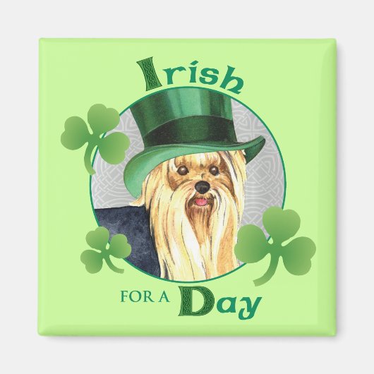 Aimant St. Patrick's Day Yorkie (Devant)