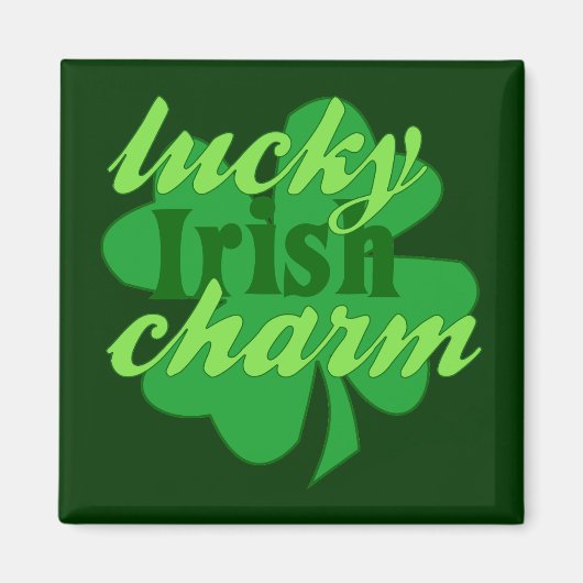 Aimant St. Patrick's Heart Lucky Charm (Devant)