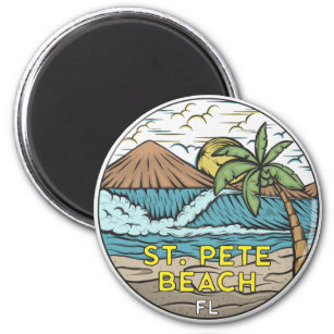 Aimant St Pete Beach Florida Vintage