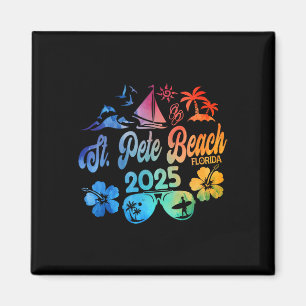 Aimant St. Pete Beach Floride 2025 Tie Dye Vacation Souve