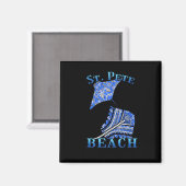Aimant St Pete Beach Floride Vacances Tribal Stingray (Recto/Verso)