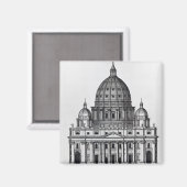 Aimant St. Peter's, Rome, gravée par C. Campbell (Recto/Verso)