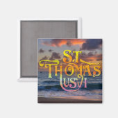 Aimant St Thomas Iles Vierges américaines (Recto/Verso)