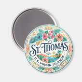 Aimant St. Thomas, Îles Vierges américaines (Recto/Verso)