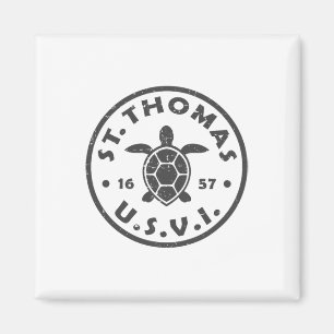 Aimant St Thomas Usvi Tortue de mer Hommes Femmes Enfants