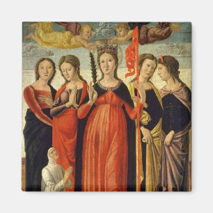 Aimant St Ursula et quatre saints (tempera sur le