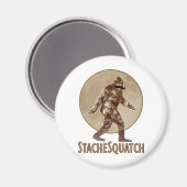 Aimant STACHESQUATCH I Moustache si vous avez vu mon squa (Recto/Verso)
