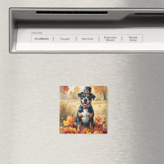 Aimant Staffordshire américain en feuilles d'automne (In Situ (Lave-vaisselle))