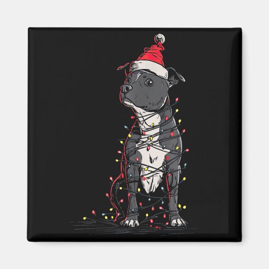 Aimant Staffordshire Bull Terrier Christmas Graphics Dog  (Devant)
