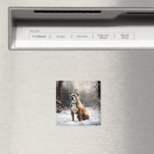 Aimant Staffordshire Bull Terrier Laisser neiger Noël (In Situ (Lave-vaisselle))