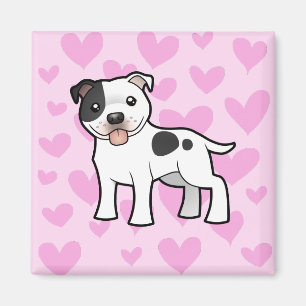 Aimant Staffordshire Bull Terrier Love
