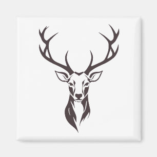 Aimant Stag Vector Art Animal Moderne Ville Urbaine Graph