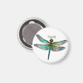 Aimant Stained Glass Colorful Dragonfly (Recto/Verso)