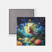 Aimant Stained Glass Moonlight Flight Fairy  (Recto/Verso)