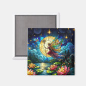Aimant Stained Glass Moonlight Flight Fairy  (Recto/Verso)