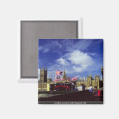 Aimant Stall de souvenirs de Londres, Angleterre, Royaume (Recto/Verso)