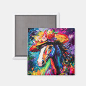 Aimant Stallion floral (Recto/Verso)
