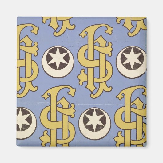Aimant Star and Clef ecclesiastical wallpaper design (Devant)