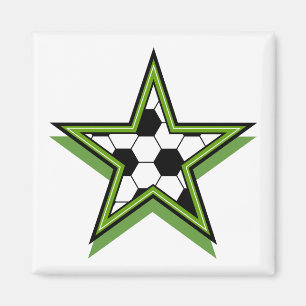 Aimant star de soccer vert