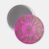 Aimant STAR DU MATIN Rose, Fuchsia Black, Monogramme (Recto/Verso)
