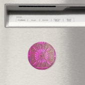Aimant STAR DU MATIN Rose, Fuchsia Black, Monogramme (In Situ (Lave-vaisselle))