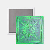 Aimant STAR DU MATIN, vert bleu (Recto/Verso)