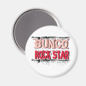 Aimant star du rock bunco en rose (Recto/Verso)
