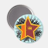 Aimant Star du Sri Lanka (Recto/Verso)